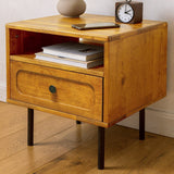 Savana Solid Wood Single-Drawer Nightstand