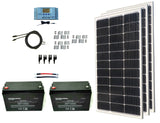 300-Watt Monocrystalline Solar Panel Kits with P30L LCD Solar Charge Controller