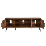 Modern Rustic Wood Finish TV Stand with Mid-Century Legs - for TV up to 65-inch