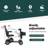 Metro Mobility Max Plus 24V/20AH Heavy Duty Electric Drive Mobility Scooter, 300LBS (SAK93164)