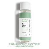 Sinoz Glow Tonik: Glycolic Acid Facial Toner for Exfoliating, Brightening & Pore Minimizing - Aloe Vera, Ginseng, Niacinamide - Radiant Skin