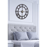 Muyika 50x50cm Modern Metal Wall Clock - Silent Sweep Mechanism, Decorative Home Accent