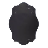 Modern Frameless 32 x 24 inch Scalloped Beveled Accent Bathroom Mirror