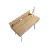 Modern Heavy Duty Laptop Computer Desk with Storage Drawer in Pine Wood Finish
