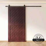 Slanted Single Barn Door Kit | Black Hardware