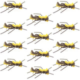 Mantis BLT Foam Body Grasshopper Fly - 1 Dozen Flies Hook Size 10