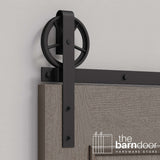 Wagon Wheel Heavy Duty Sliding Barn Door Hardware Kit