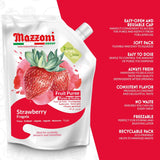 Mazzoni, Strawberry Puree, 100% Pure Strawberries, Just Fruit, No Sugar Added, pouch 2.2 lb