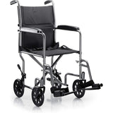 McKesson Lightweight Steel Transport Chair, Silver Vein Finish