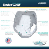 McKesson Men's Premium Discreet Pull On Absorbent Underwear, Heavy