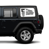 Flag Cross Window Jeep Graphic
