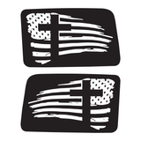 Flag Cross Window Jeep Graphic