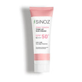 Sinoz SPF50+ Pink Touch Facial Sunscreen: Tone Up & Protect with High Protection, Calamine & PA++++ for Radiant Skin (1.69 fl oz)