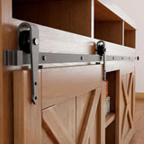 Arrow Cabinet Barn Door Hardware Kit | Matte Black