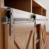 J-Strap Cabinet Barn Door Hardware Kit | Matte Black