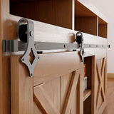 Diamond Cabinet Barn Door Hardware Kit | Matte Black