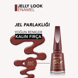 Flormar Jelly Look Plum It Up Nail Polish: Bordo Gel Finish, High Pigment, Long Lasting, Salon Quality at Home