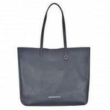 Lauren Cecchi New York Leather Tote Navy Silver