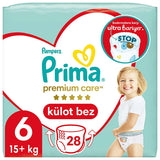 Prima Premium Care Diapers Size 6 - 28 Count - Leakproof Baby Diapers