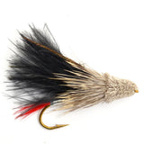 Black Marabou Muddler Minnow Streamer Fly - 4 Flies Size 8