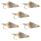 Cone Head Muddler Minnow Trout and Bass Streamer Fly - 6 Flies Size 4