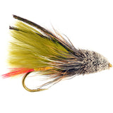 Olive Marabou Muddler Minnow Streamer Fly - 4 Flies - Size 8