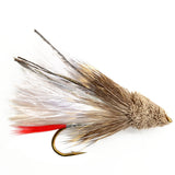 White Marabou Muddler Minnow Streamer Fly - 4 Flies Size 8