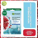 Garnier Moisturizing Face Mask with Pomegranate Extract & Hyaluronic Acid for Normal to Dry Skin - Intensive Hydration & Radiant Skin