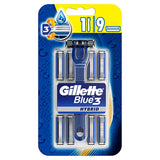 Gillette Men's Razors - Gillette Blue 3 Hybrid Razor with 9 Replacement Blades - Sensor3 Men's Shaving Kit