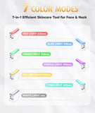 7 Color Light Based Multifunctional Facial Massager, Face Massager Tool for Skin Care at Home, Glossy White