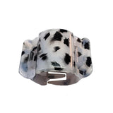 Linzcilip Midi Spotted Hair Claw Gray Patterned Hair Clip