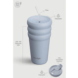 Stevig Bubble Stainless Steel Thermos in Zen Blue 600 ml