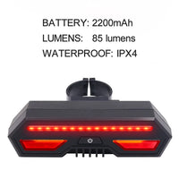 Smart Auto Brake Sensing Light Bicycle Wireless Turn Light
