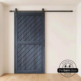 Slanted Single Barn Door Kit | Black Hardware