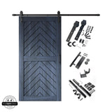Fishbone Single Barn Door Kit | Black Hardware