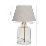Homing Table Lamp with Crystal Plastic Body and Fabric Shade - Energy-Efficient LED Lighting Solution