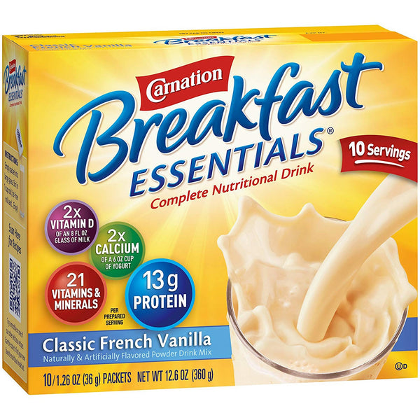Carnation Breakfast Essentials Powder Drink Mix, French Vanilla