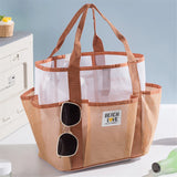 New Beach Bags with Multiple Styles, Large-capacity Pocket Storage Bags, Tote Bags, Portable Travel Mesh Swim Bags.