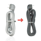 Substitute for Samsung 3903001209 Gray AC Power Cable | 9 Ft 6 In - C7 Elbow Figure 8 to Elbow 2-Prong | Non-Polarized - 3903-001209