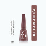 Flormar Jelly Look Terracotta Nail Polish: High Pigment, Gel Effect, Long Lasting, Salon Quality Glossy Finish - Orange Brown