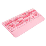 Everest Wireless Keyboard and Mouse Set - 2.4Ghz Wireless Combo, TR Layout Keyboard, 1600 DPI Mouse, Ergonomic Wrist Rest - Everest Renkli Tuşlu Pembe Kablosuz Q Multimedia Klavye + Mouse Set