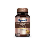 Dynavit Magnesium Citrate & Vitamin D Supplement 200mg - 60 Tablets for Overall Health