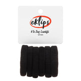 Eklips Black Hair Elastics No-Damage Hair Ties 6-Pack