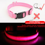 LED Dog Collar - Anti-Lost Rechargeable Safety Light-Up Collar for Night Walks