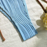 2025 Halter Wrinkled Weaved Bikini Women Swimwear Female Swimsuit Two Pieces Bikini Set Brazilian Bathing Suit Swim Beach Wear