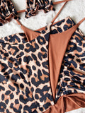 XS - L Doulbe Side Wearable Reversible Bikini Women Swimwear Female Swimsuit Three-pieces Bikini Set Ruffled Bathing Suit Swim