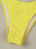 XS - L Metal Ring Bandeau Bikini Women Swimwear Female Swimsuit Two-pieces Bikini set Brazilian High Cut Bathing Suit Swim Lady