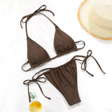 2025 Polka Dot Mini Micro String Bikini Women Swimsuit Female Bikinis Brazilian Swimwear Two Pieces Bikini Set Bathing Suit Swim