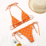 2025 Polka Dot Mini Micro String Bikini Women Swimsuit Female Bikinis Brazilian Swimwear Two Pieces Bikini Set Bathing Suit Swim