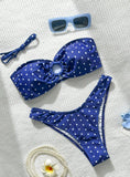 XS - L Polka Dot Bandeau Bikini Women Swimwear Female Swimsuit Two-pieces Bikini Set Brazilian Bather Bathing Suit Swim Lady